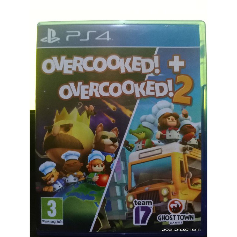 kaset ps 4 second overcooked & overcooked 2