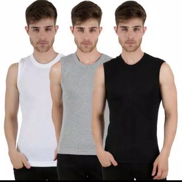 KAOS OBLONG AGREE TANPA LENGAN  / KAOS DALAM SINGLET PRIA / KAOS SINGLET FITNESS SPORT #06
