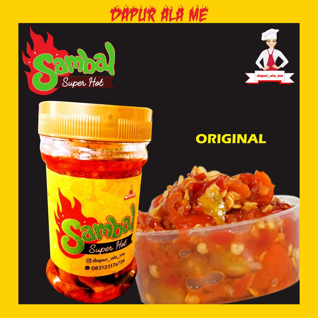

sambal super hot original (150ml) dapur ala me