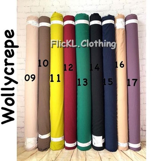 Bahan Kain WollyCrepe Gamis Muslim Rollan