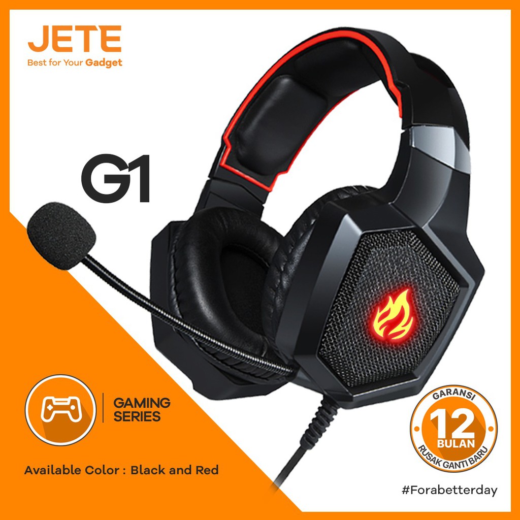 HEADPHONE/HANDSFREE GAMING JETE-G1 SERIES    - POWERFULL BASS