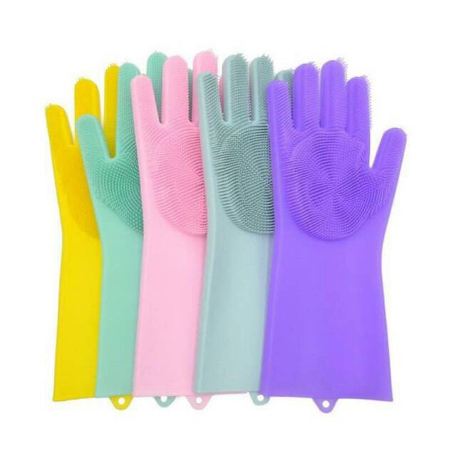 Magic Silicone Gloves Sarung Tangan Silikon Cuci Piring Anti Panas