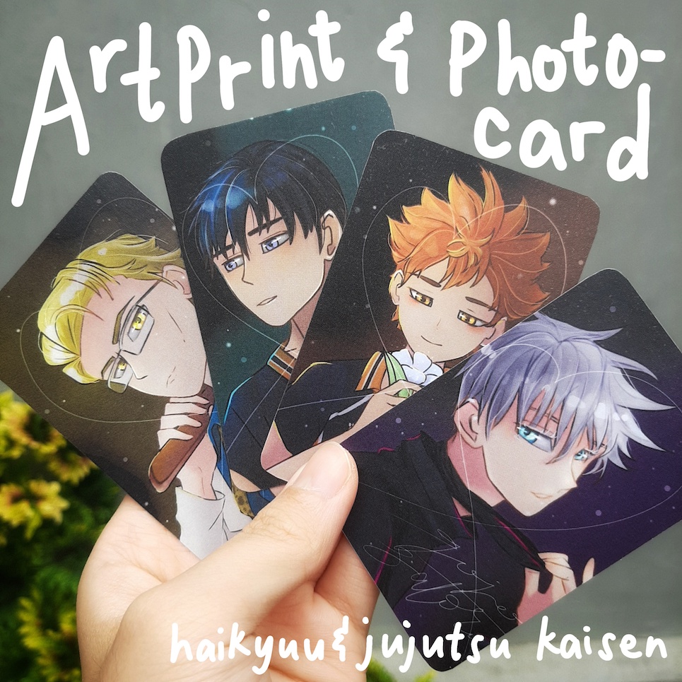Haikyuu Jujutsu Kaisen Artprint & Photocard (pc) | Gojo Nanami Hinata Kageyama