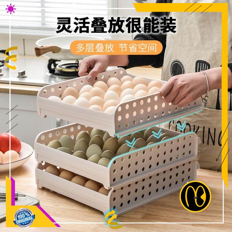 Rak Tempat Penyimpanan Telur Rak Telur Plastik Box Telur M950