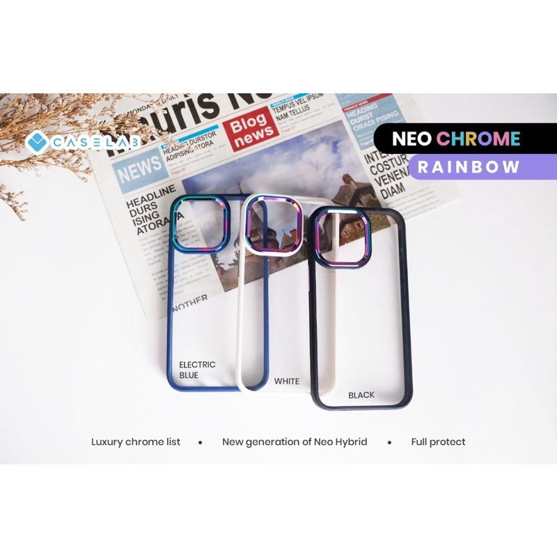 CASE NEOHYBIRD STEELSERIES ( IPHONE X - 13 PROMAX ) IPHONE 13PROMAX 13 13PRO 13MINI 12MINI 12PROMAX 12 PRO 11PROMAX 11 11PRO XR XS XSMAX X SOFTCASE NEOHYBIRD LIST CAMERA CHROME RAINBOW