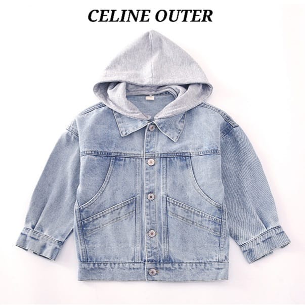 CELIN HOODIE OUTER JAKET JEANS DENIM ANAK REMAJA PEREMPUAN KOREA IMPOR