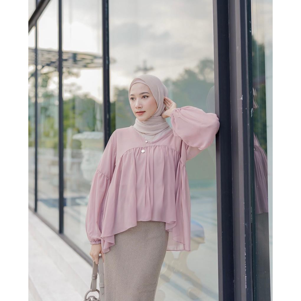 BLOUSE OUTER DEALOVA  BLOUSE BAHAN CERUTY TERBARU