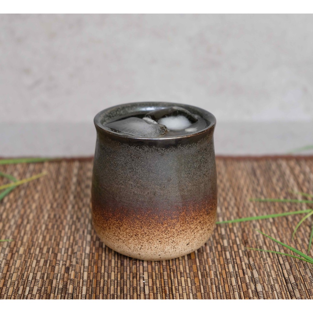 GELAS MINUM MODEL JEPANG / TAHAN PANAS / DARK BROWN JAPANESE TEA CUP / OCHA CUP