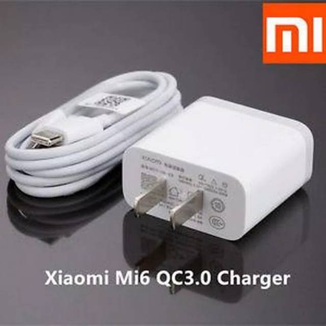 Charger Xiaomi Mi 6 Quick Charge 3.0A Charger Xiaomi ORIGINAL Kabel Data Type C 2.4A FAST CHARGING