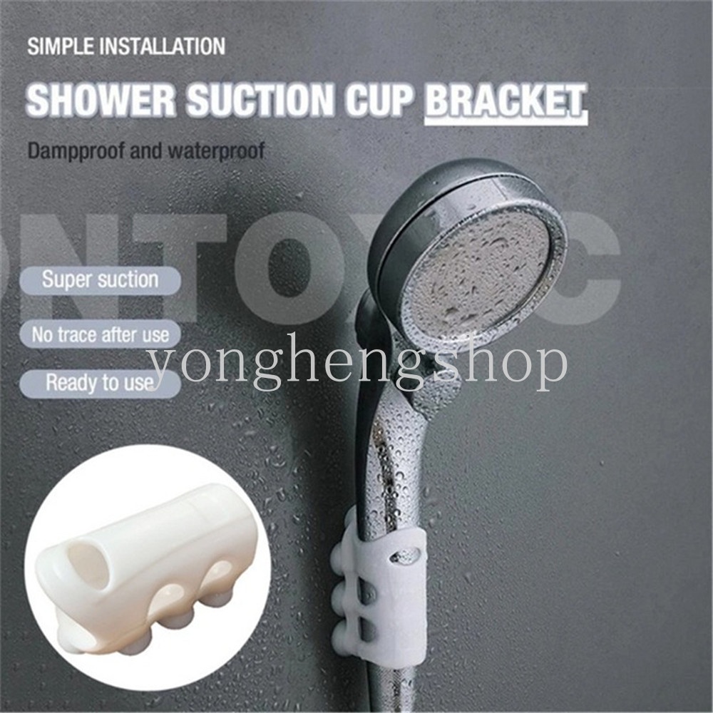Bracket Stand Holder Kepala Shower Bahan Silikon Dapat Dilepas Untuk Kamar Mandi