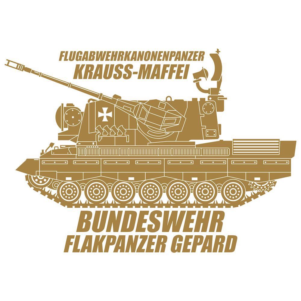 Gepard Flakpanzer Anti Aircraft Artillery Germany Army Bundeswehr Cutting Sticker