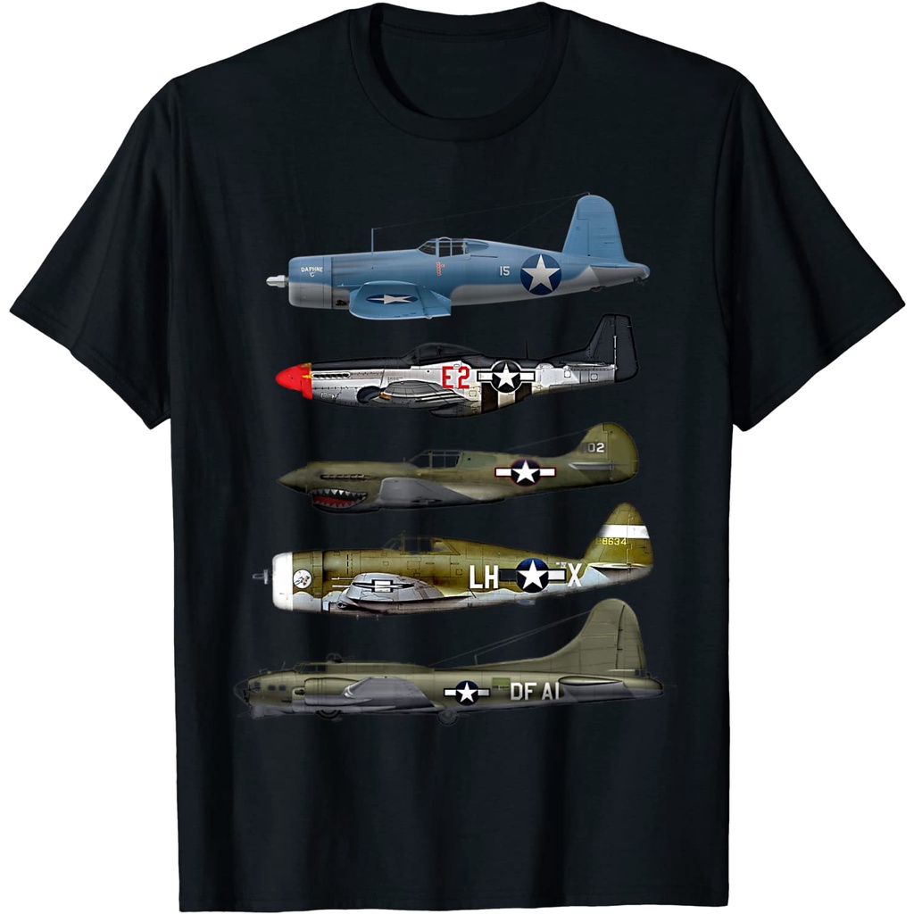 kaos anak WW2 Warplane B-17 P51 Mustang F4U Corsair P40 Warhawk Gift T-Shirt baju anak murah , baju 
