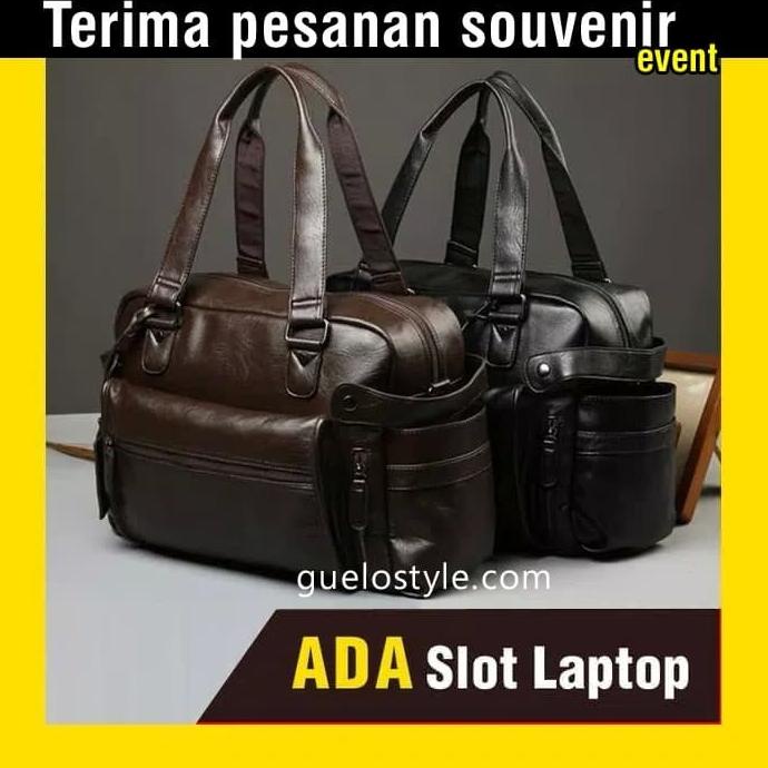 Tas Messenger Bag Pria- Tas Travel Besar Pria - Black