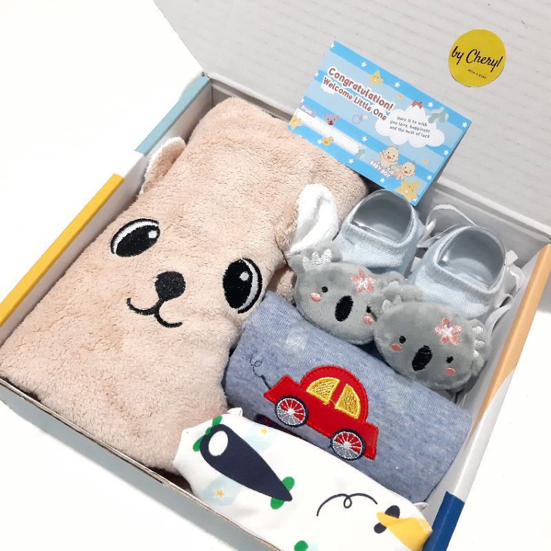 [Motif random] Hampers Baby /Kado Lahiran/Kado ulang Tahun/Libby setelan