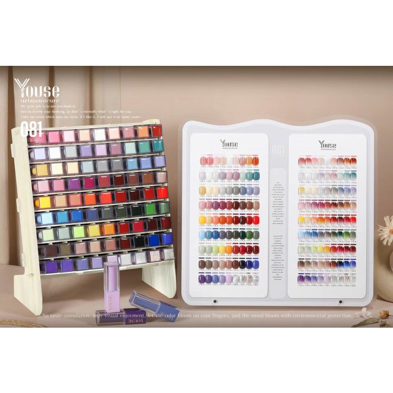 YOUSE MANICURIST 81 WARNA NAIL GEL POLISH SET KUTEK 15ML CAT KUKU FREE FRAME