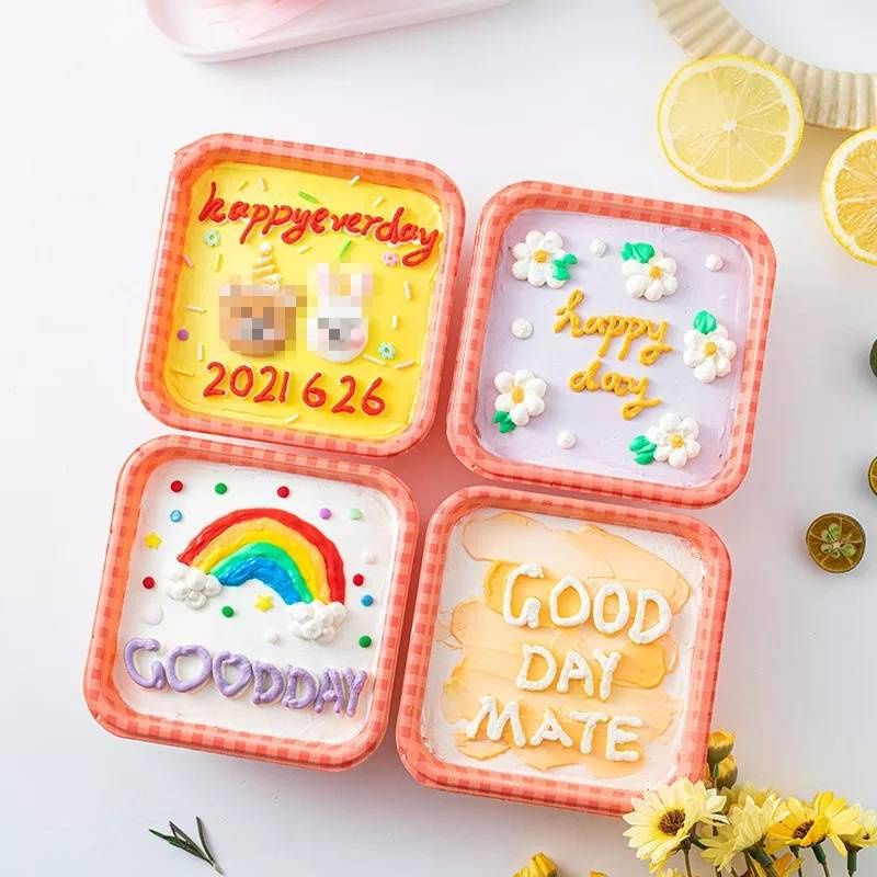 BOX CAKE / GORENGAN / JAJANAN ISI 10 PCS WARNA RANDOM - BENTUK KOTAK