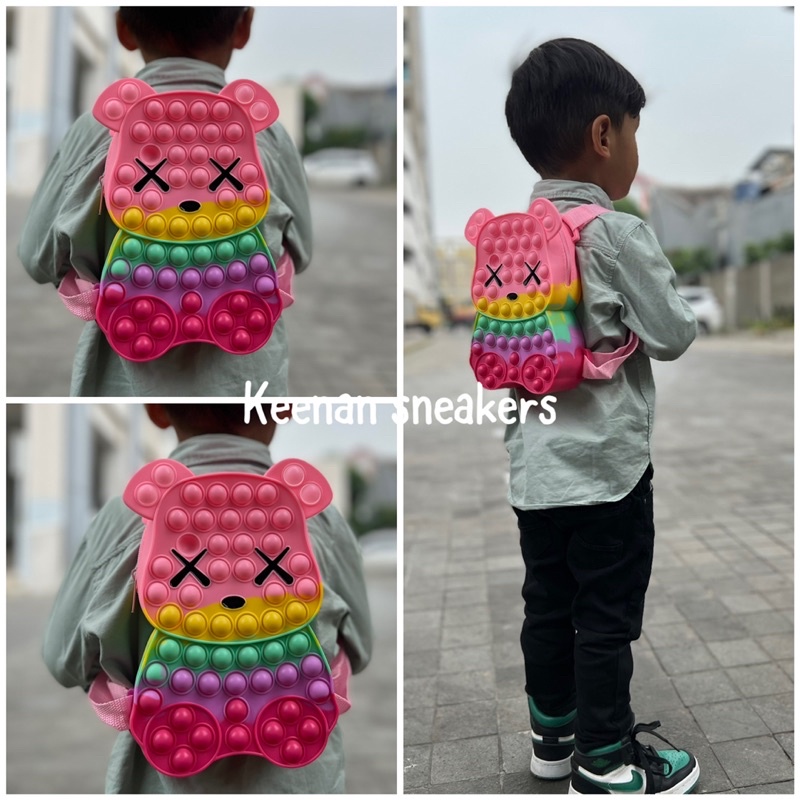 tas pop it kaws ransel tas pop it anak