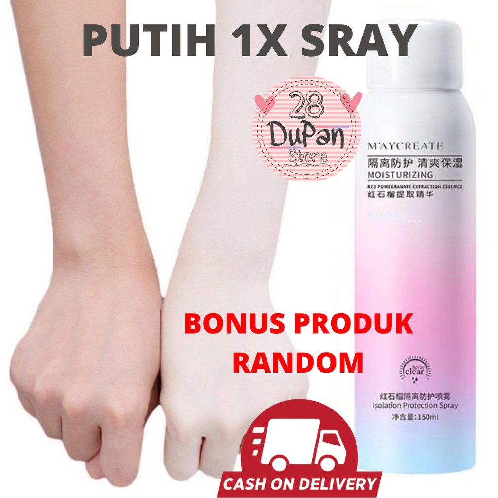 ✅BPOM/ORI MAYCREATE LOTION SPRAY 150ml | SPRAY MOISTURIZING MENCERAHKAN KULIT 1X SEMPROT
