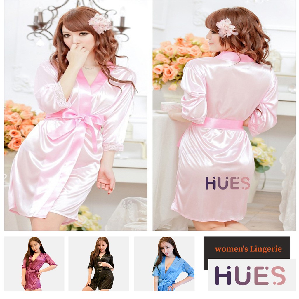 Lingerie satin/Kimono ZAMZAM Set Medium untuk Import