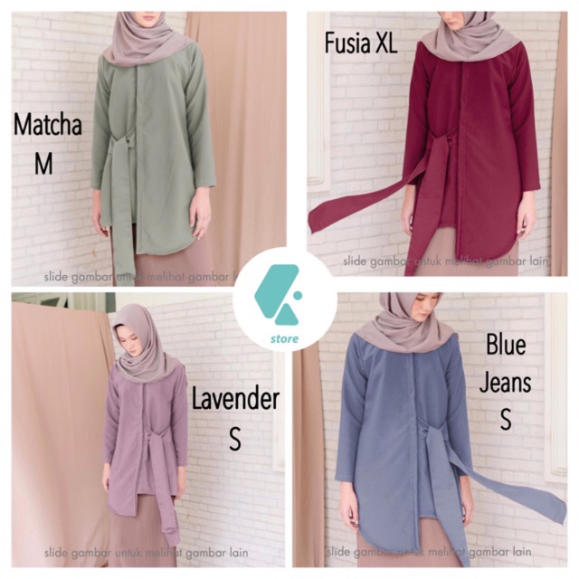 KINA BLOUSE BY VANILLA HIJAB | ATASAN BLOUSE | TOP MUSLIM