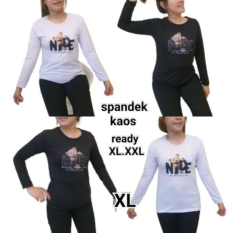 nice XL.XXL tgn panjang spandek kaos adem dipakai