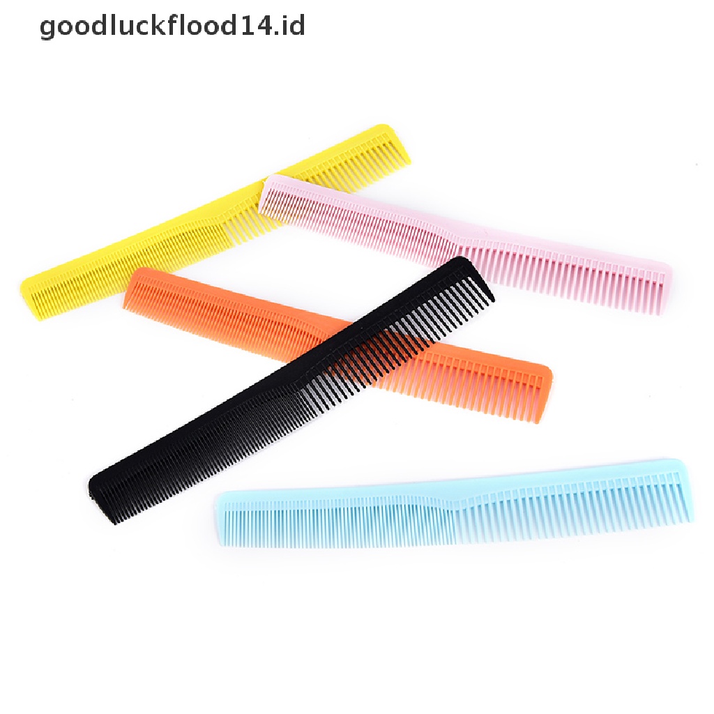 [OOID] 5x Salon Anti static Hairdressing Hair Cutting Plastic Comb Fine Tooth Comb Tool ID