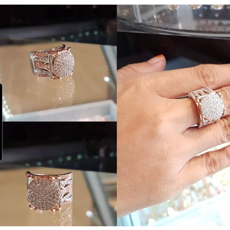 Cincin Premium Lapis emas anti karat anti alergi Ring Zircon Premium Quality mata kilau CRR0020