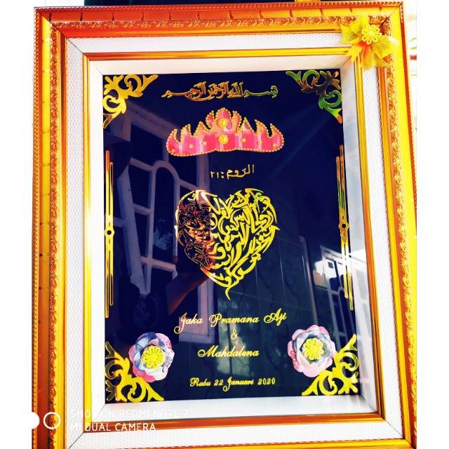 Mahar uang pernikahan siger lampung akrilik cermin bagus palas lampung selatan