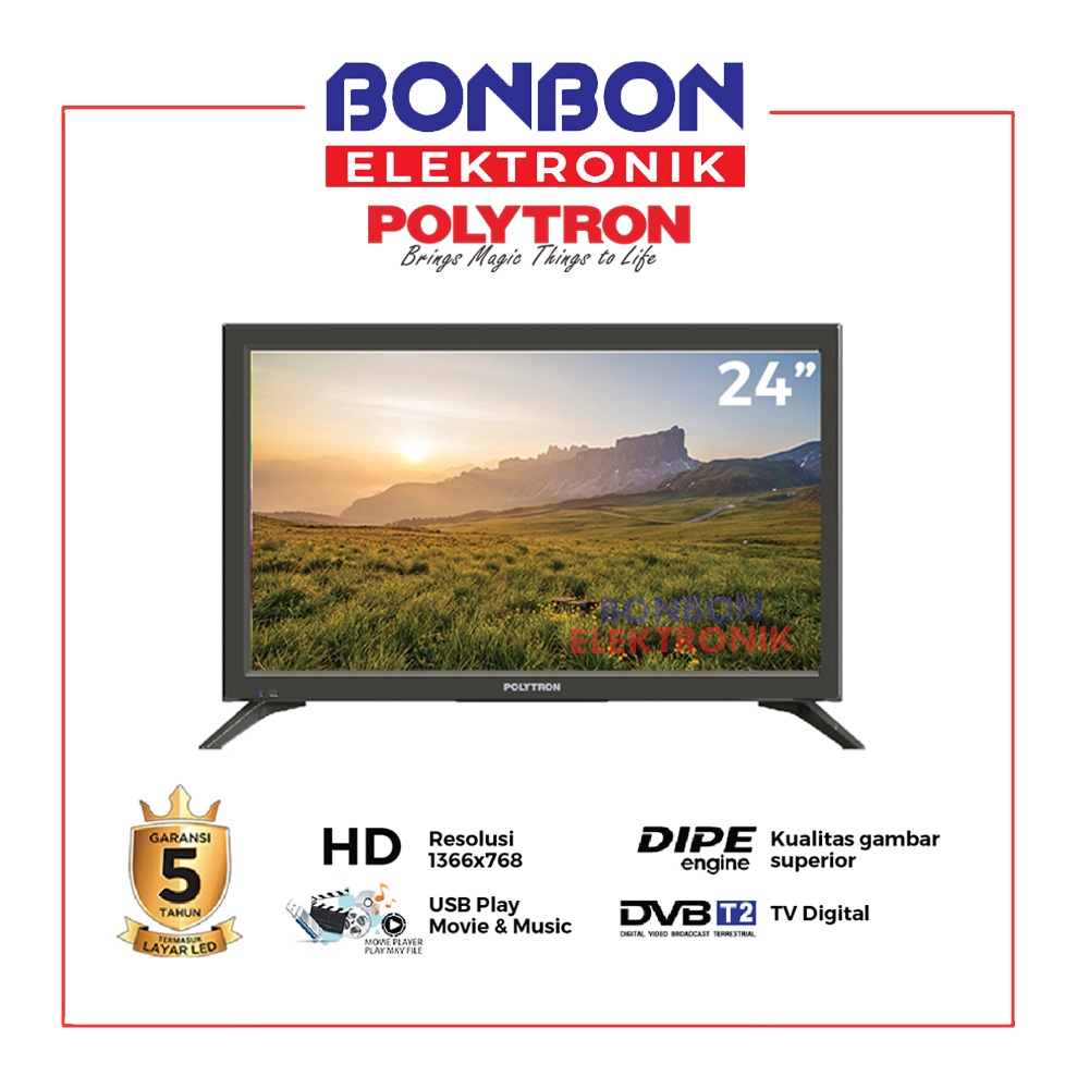 Polytron LED Digital TV 24 Inch PLD 24V1853