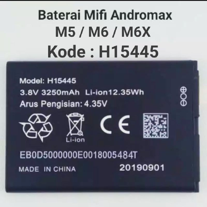 Baterai Modem Mifi Smartfren Andromax M5 M6 M6X DC016 4G LTE Batre Battery Original