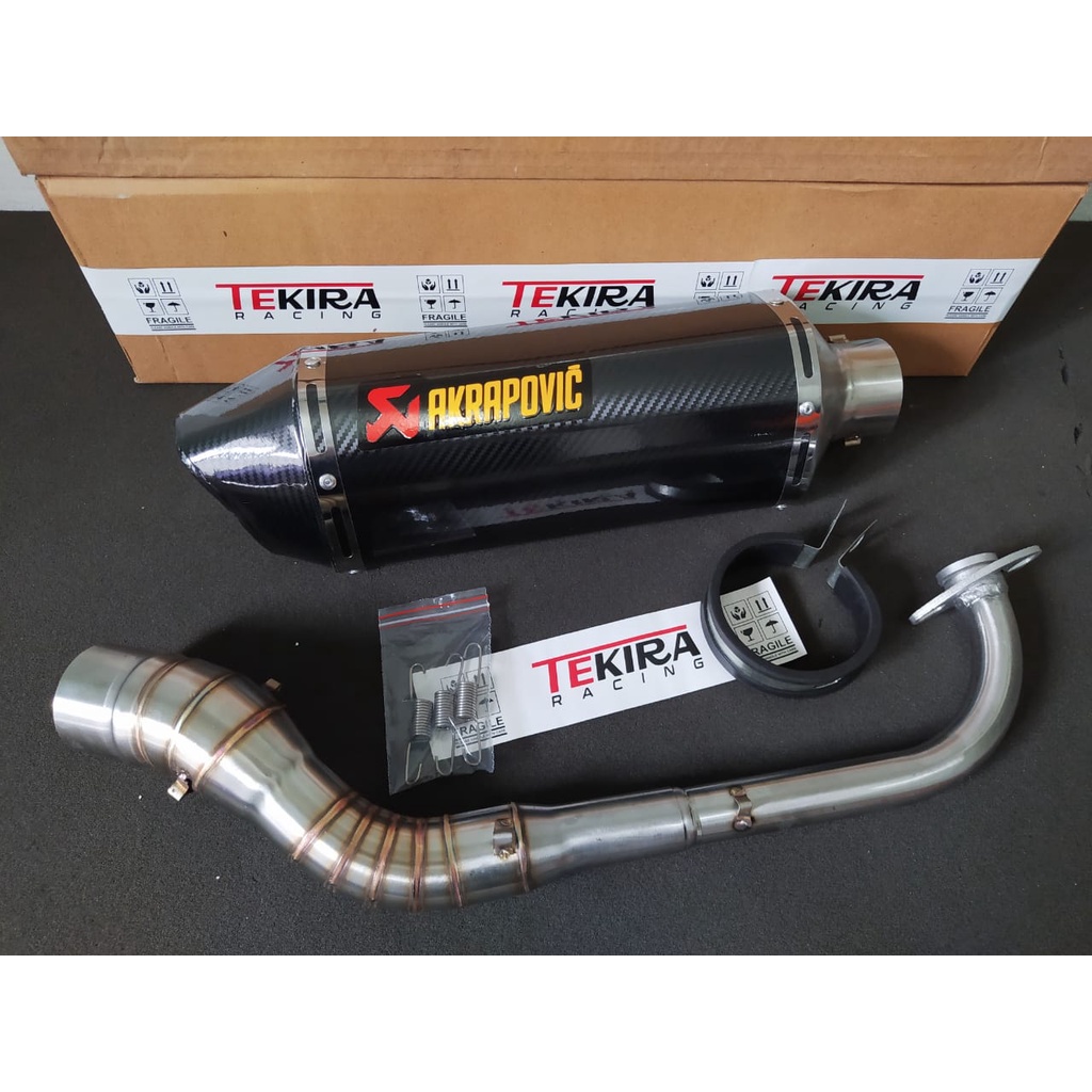 Knalpot Racing Akrapovic Layang Carbon Pnp Yamaha Jupiter Z Z1 Fi Robot Vega R ZR Force Crypton Karb