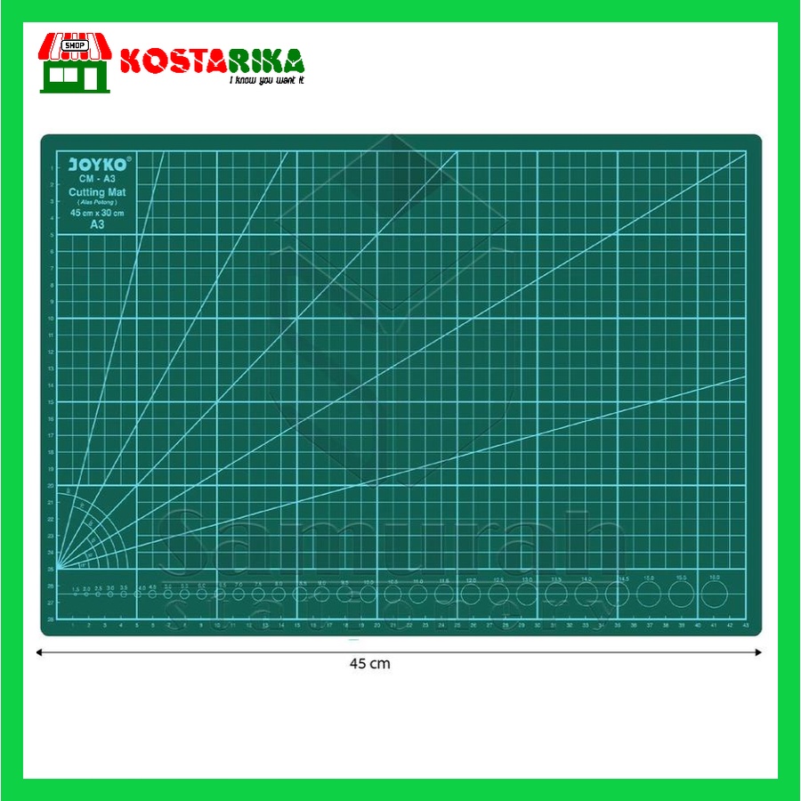 

Joyko Cutting Mate CM-A3 (45 x 30 x 0.3 cm) Tatakan Alat Potong