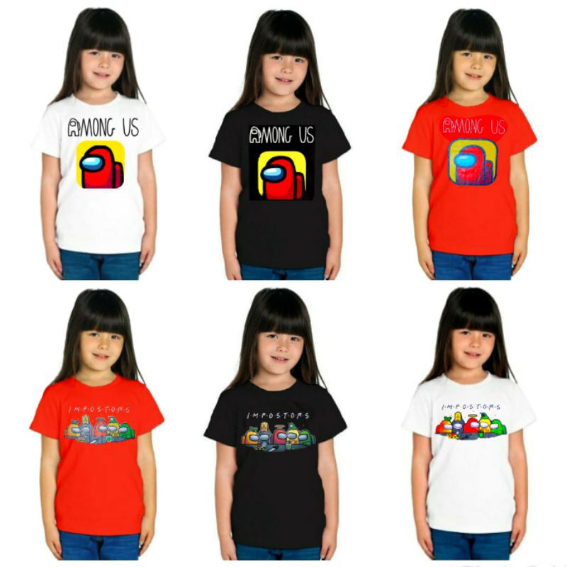 kaos anak perempuan motif