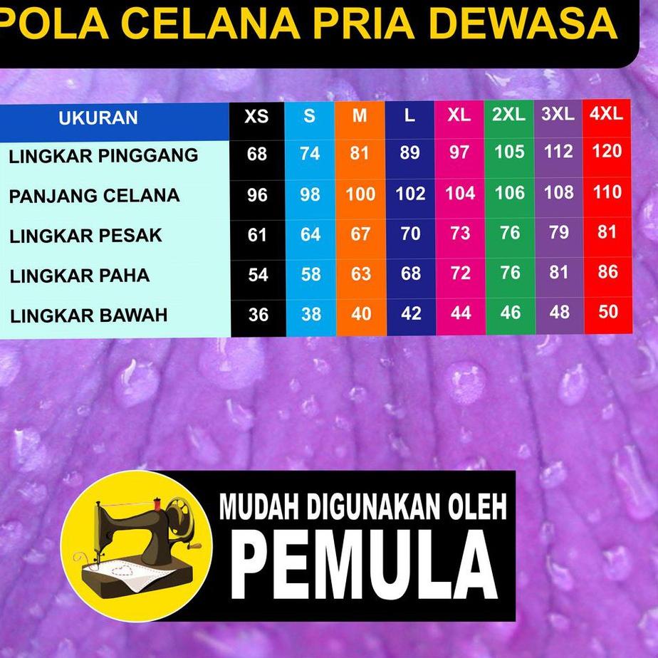 Paling Disukai.. POLA JIPLAK CELANA PANJANG PRIA DEWASA