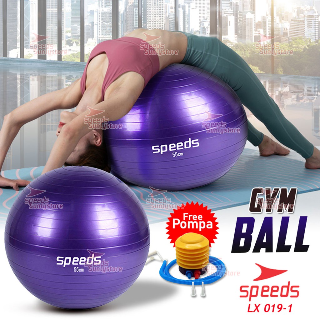 Gym Ball fitness 55 cm / Bola Gym / Bola yoga alat olahraga (Bonus