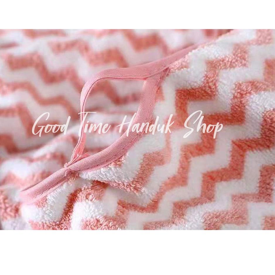 ➮ Handuk Mandi Dewasa / Anak Microfiber Bulu Zigzag 50x100cm / 70x140cm / 80x160cm Towel Serap Air ⅍
