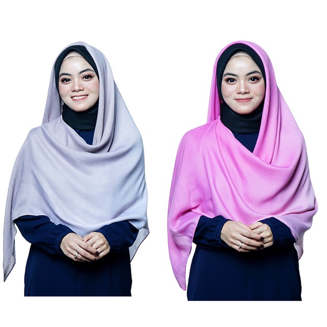 Zoya diamond ombre scarf kerudung hijab segiempat lebar syari polos