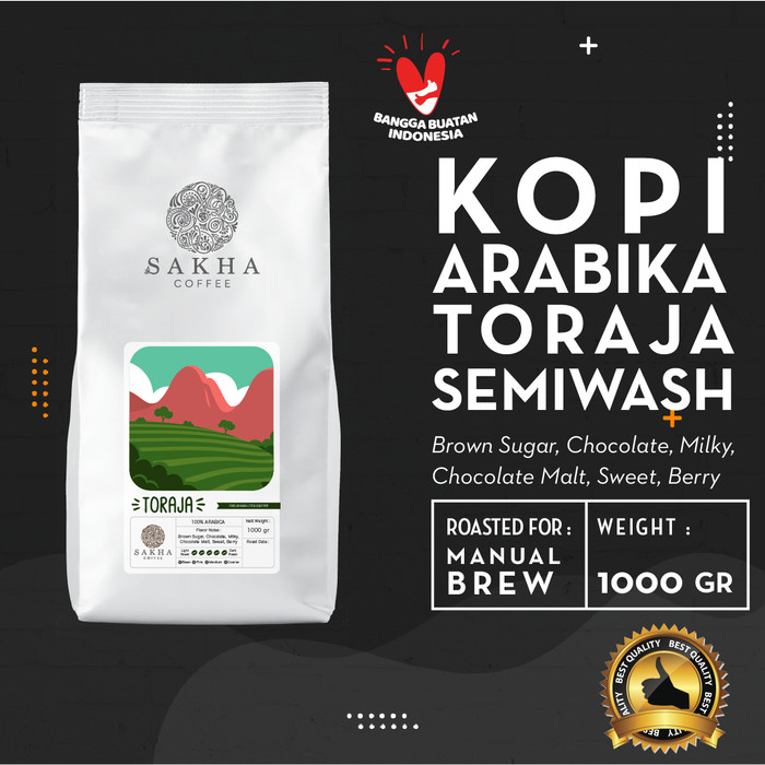 

Kopi Arabika Toraja Sapan Roasted For Manual Brew 1 Kg - SAKHA COFFEE - KMTOR1000