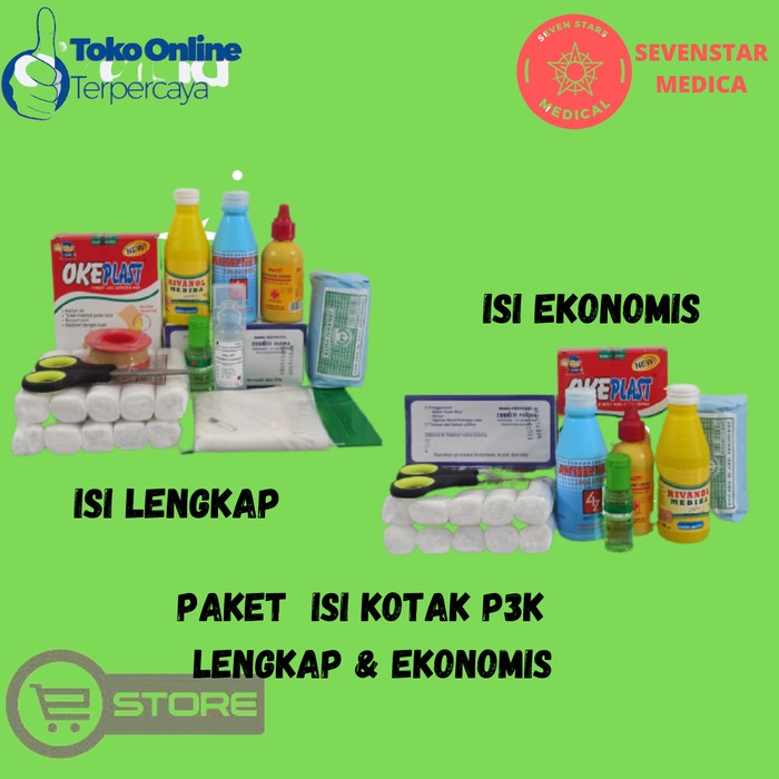Paket isi P3K Dinding Ekonomis / Lengkap / Tanpa Kotak