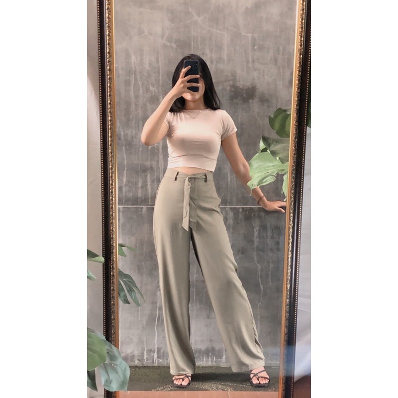 Moura Pants // celana kulot rayon tali highwaist