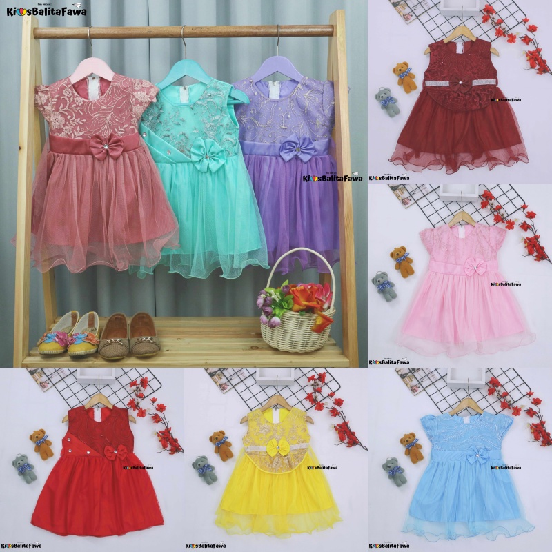 Gaun Bella Uk 2-3 tahun / Dress  Branded Import Balita Perempuan Murah Baju Anak Cewek Gaun Pesta