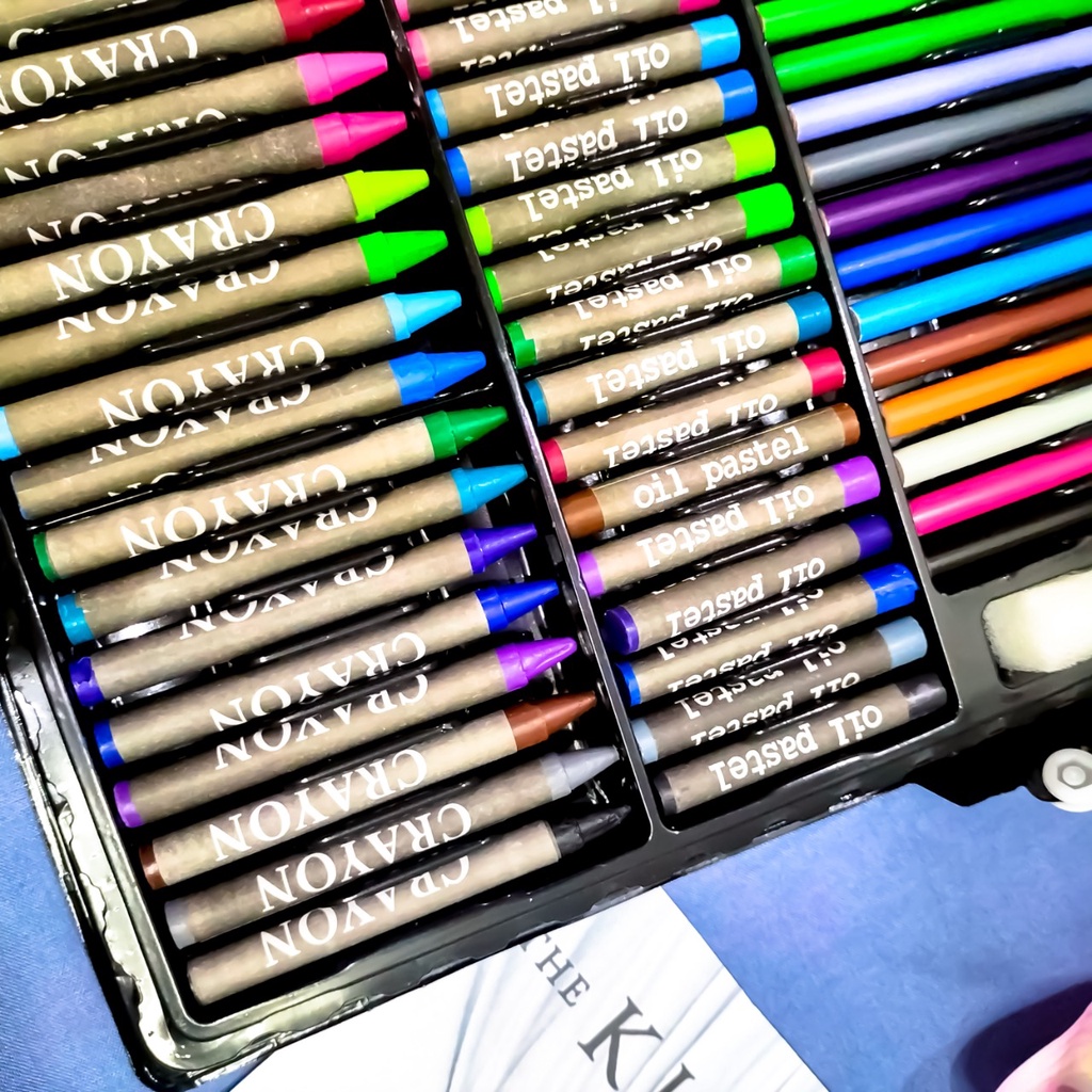 Crayon full Set Isi 150 Pcs Pensil Warna Set Anak Art Set Alat Lukis