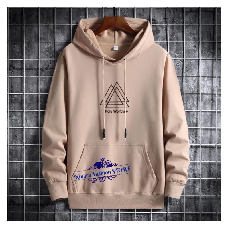 POLU TRIANGLE Hoodie Sweater Oversize | Outerwear Pria Wanita Outfit Kekinian Korean Style