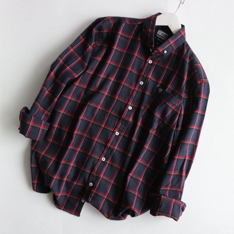 Jual kemeja flanel pria kemeja flanel lengan panjang kemeja flanel