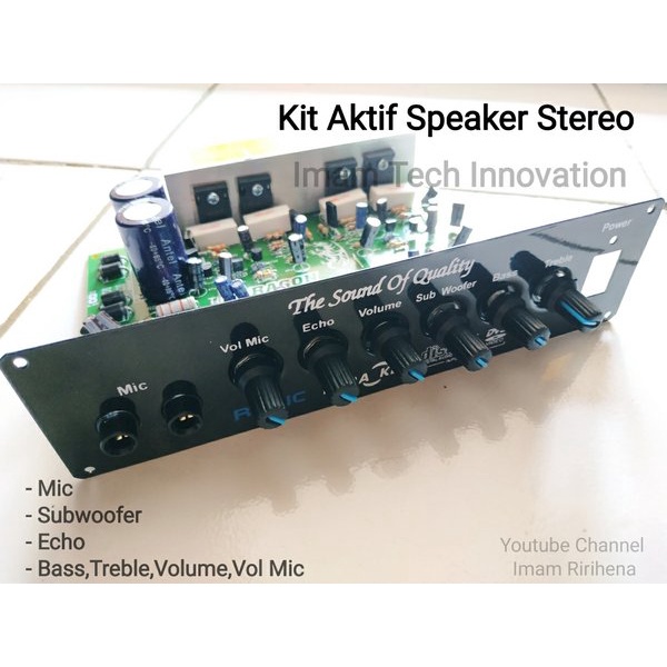 Kit  Speaker Aktif  Aktif Speaker Power Amplifier Stereo 150 Watt Tone Mic Subwoofer Dragon