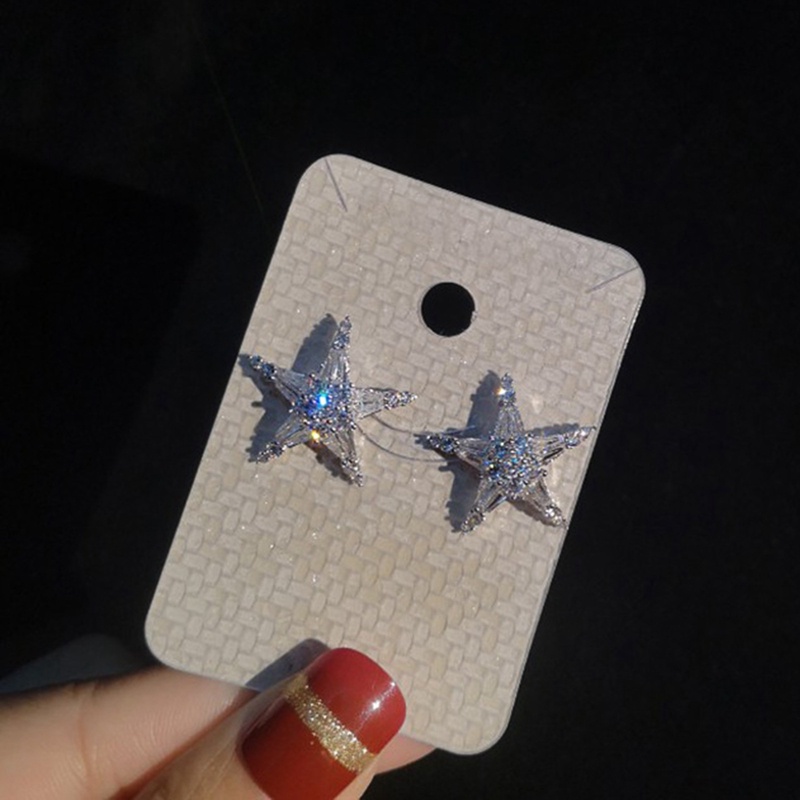 Anting Stud Desain Bintang Gaya Klasik Untuk Wanita