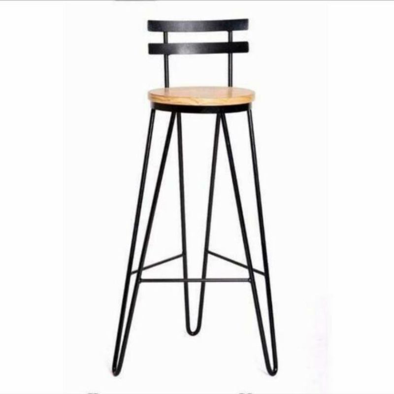 TB70 / BANGKU CAFE / BANGKU BAR BESI KAYU / TINGGI 70CM KURSI CAFE, KURSI BAR