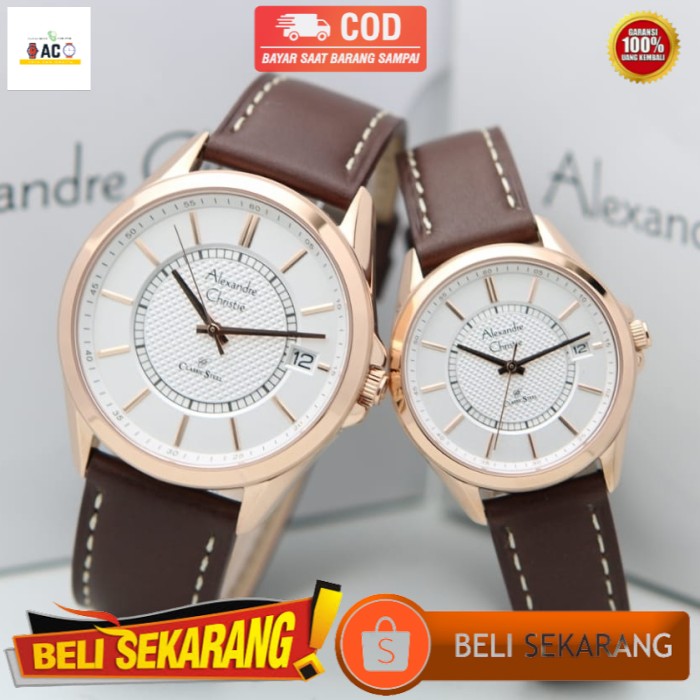 JAM TANGAN ALEXANDER CHRISTIE CRISTIE ALEXANDRE CHRISTIE CRISTIE COUPLE ORIGINAL AC8649