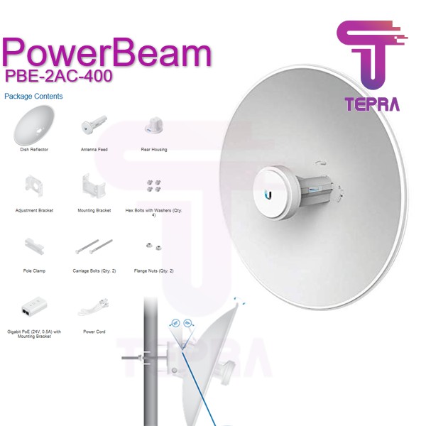 Ubiquiti PBE 2AC 400 PowerBeam 2.4Ghz AC 400 18dBi