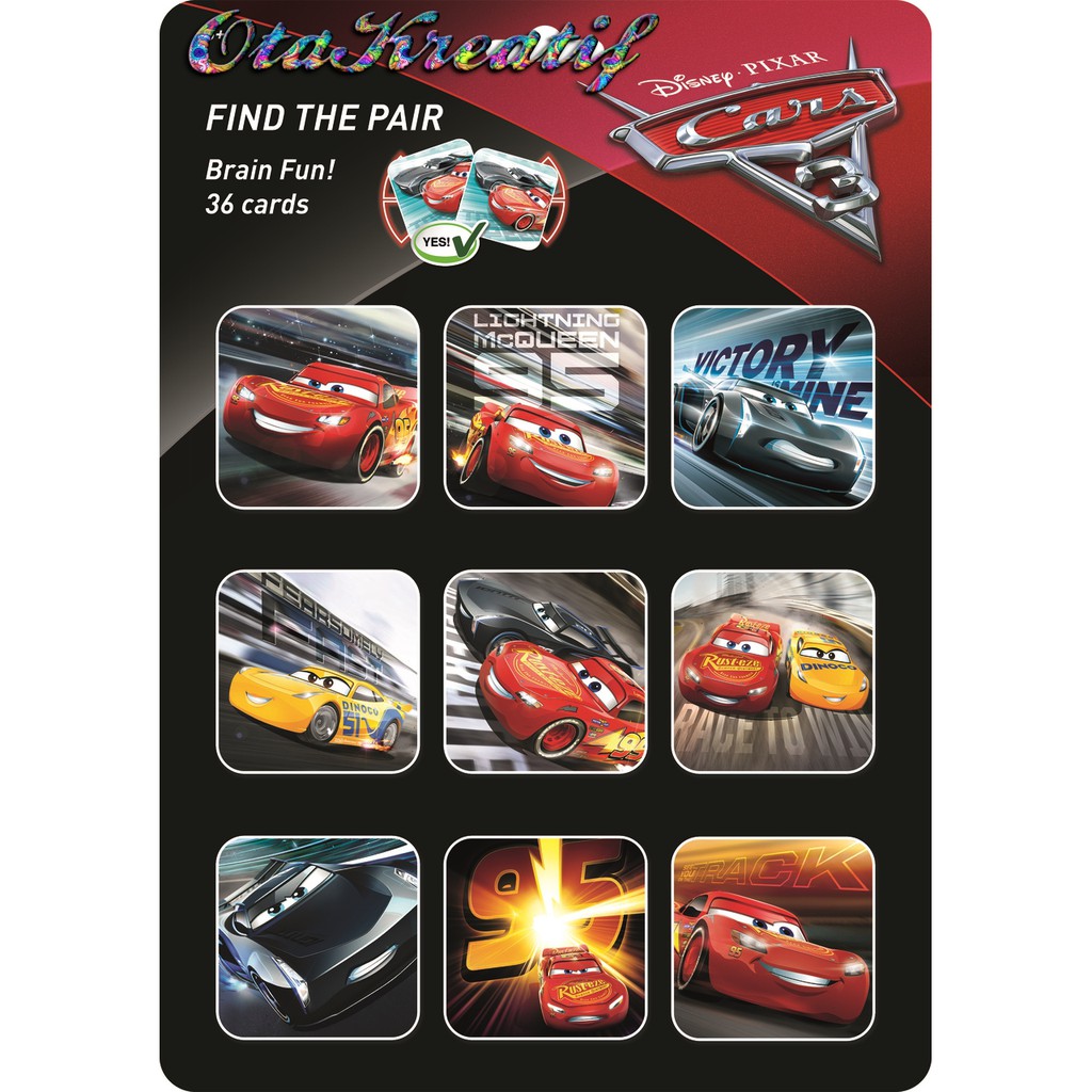 Cars 3 Find The Pair & Sticker Paradise Set (Original Imported)